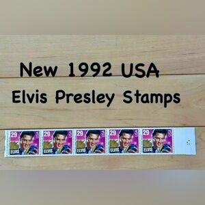 New Elvis Presley Stamps 1992 USA,strip of 5